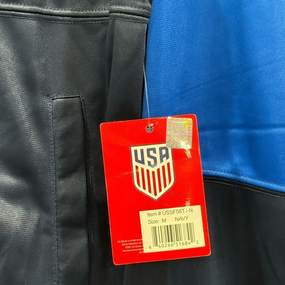 Team USA Jacket Mens M Navy Blue United States Soccer USSF USMNT Full Zip